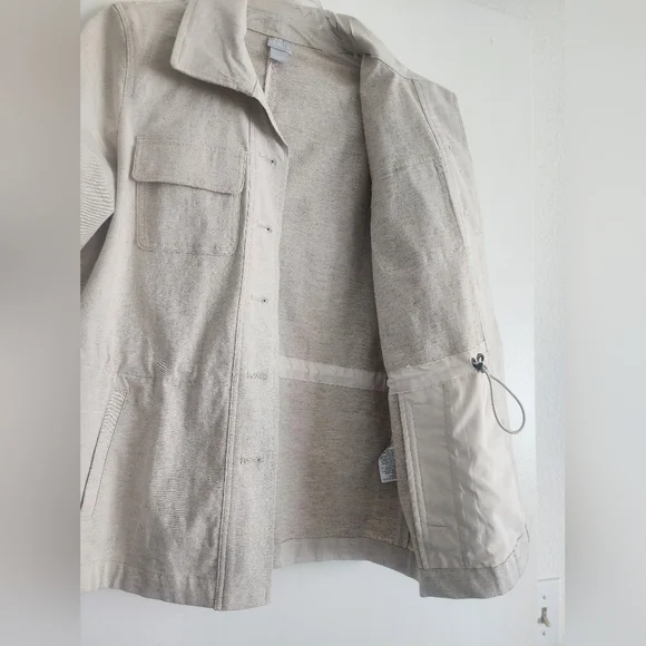 CHICOS | Utility Jacket | Size 8-10 | Cream - Picture 9 of 12